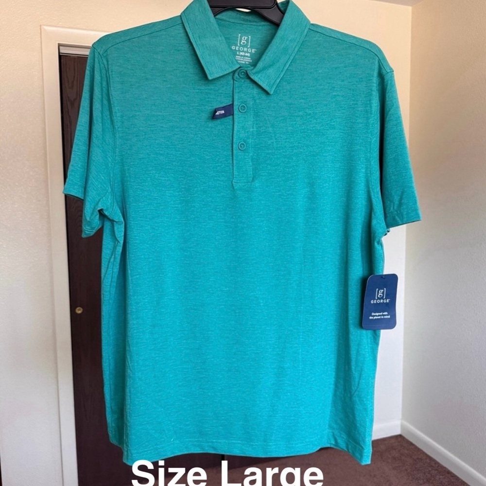 George Men's Poly Polo with Short Sleeves